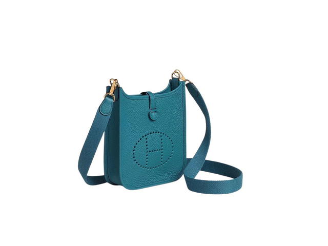 Hermes Hermes Evelyne 16 Amazone Bag In Taurillon Clemence Leather With Gold-Plated Hardware New Bleu Jean - view 2