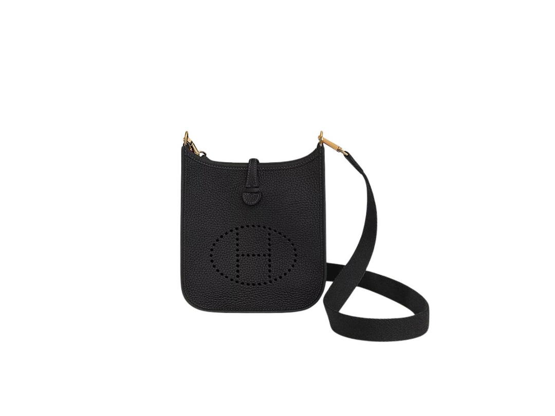 Hermes Hermes Evelyne 16 Amazone Bag In Taurillon Clemence Leather With Gold-Plated Hardware Noir