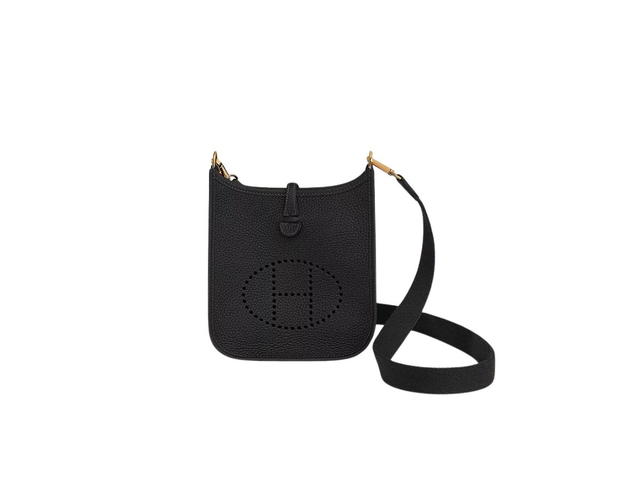 Hermes Hermes Evelyne 16 Amazone Bag In Taurillon Clemence Leather With Gold-Plated Hardware Noir - view 1