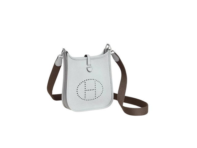 Hermes Hermes Evelyne 16 Amazone Bag In Taurillon Clemence Leather With Palladium-Plated Hardware Bleu Pale-Gris Etain - view 2
