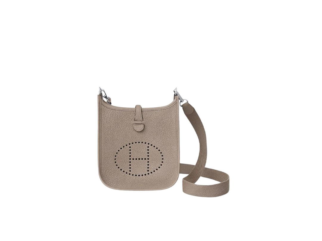 Hermes Hermes Evelyne 16 Amazone Bag In Taurillon Clemence Leather With Palladium-Plated Hardware Etoupe