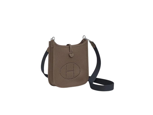 Hermes Hermes Evelyne 16 Amazone Bag In Taurillon Clemence Leather With Palladium-Plated Hardware Etoupe - view 2