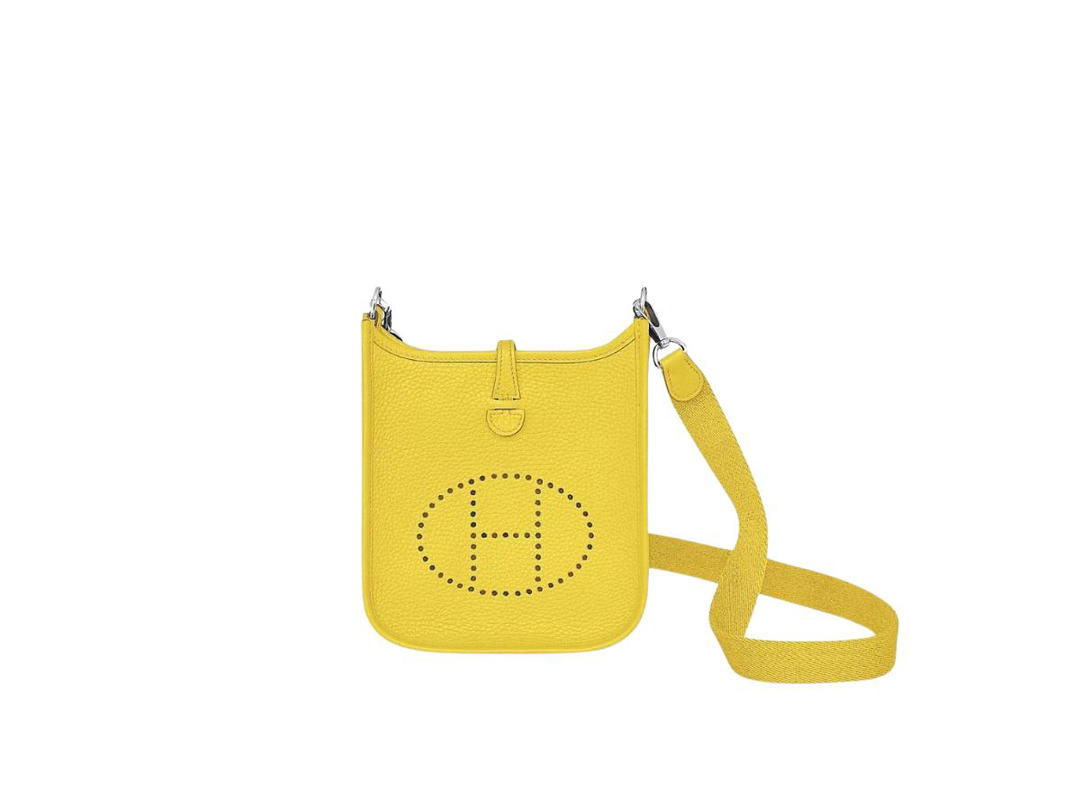 Hermes Hermes Evelyne 16 Amazone Bag In Taurillon Clemence Leather With Palladium-Plated Hardware Lime
