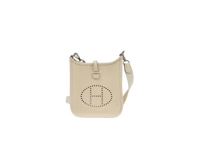 Hermes Hermes Evelyne 16 Amazone Bag In Taurillon Clemence Leather With Palladium-Plated Hardware Nata-Blanc - view 1