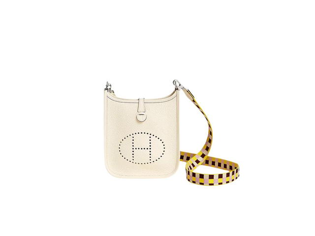 Hermes Hermes Evelyne 16 Amazone Bag In Taurillon Clemence Leather With Palladium-Plated Hardware Nata-Citron-Rouge H-Mauve - view 1