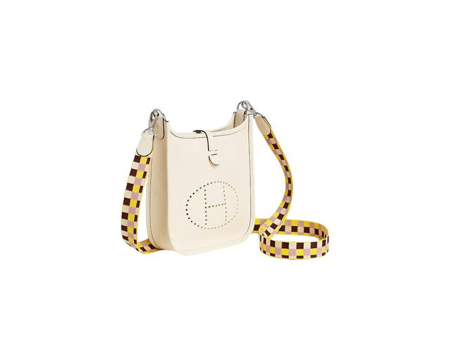 Hermes Hermes Evelyne 16 Amazone Bag In Taurillon Clemence Leather With Palladium-Plated Hardware Nata-Citron-Rouge H-Mauve - view 2