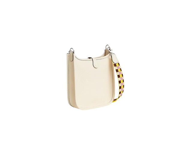 Hermes Hermes Evelyne 16 Amazone Bag In Taurillon Clemence Leather With Palladium-Plated Hardware Nata-Citron-Rouge H-Mauve - view 3