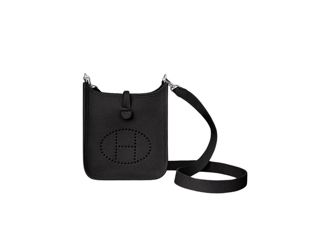 Hermes Hermes Evelyne 16 Amazone Bag In Taurillon Clemence Leather With Palladium-Plated Hardware Noir