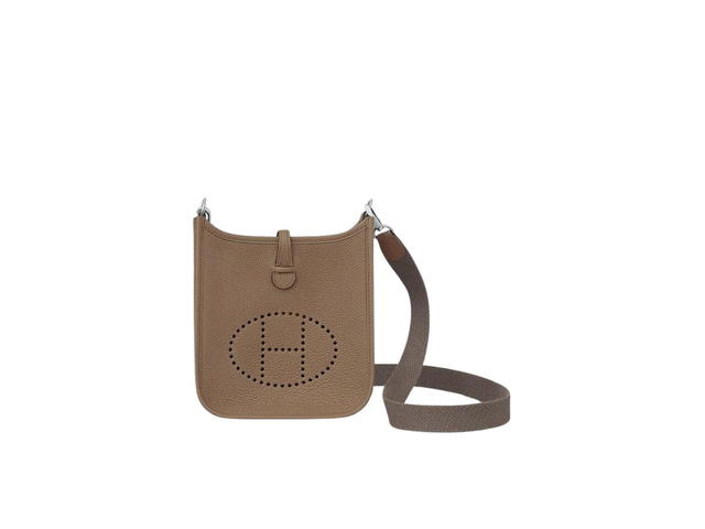 Hermes Hermes Evelyne 16 Amazone Bag In Taurillon Maurice Leather With Palladium-Plated Hardware Beige De Weimar-Gris Ettain - view 1