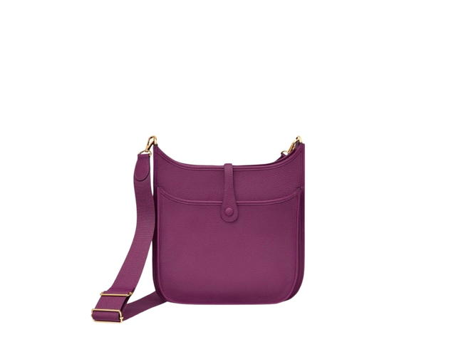 Hermes Hermes Evelyne III 29 Bag In Clemence Calfskin With Gold Hardware Anemone - view 2
