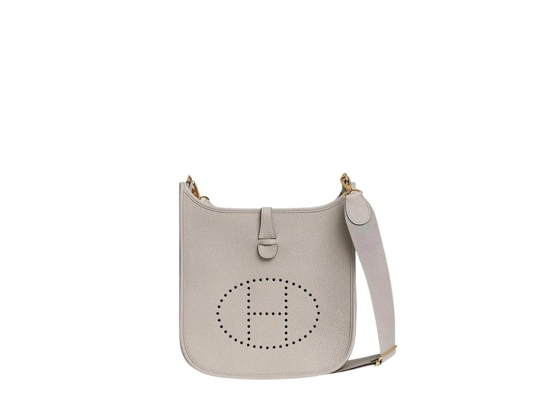 Hermes Hermes Evelyne III 29 Bag In Clemence Calfskin With Gold Hardware Beton