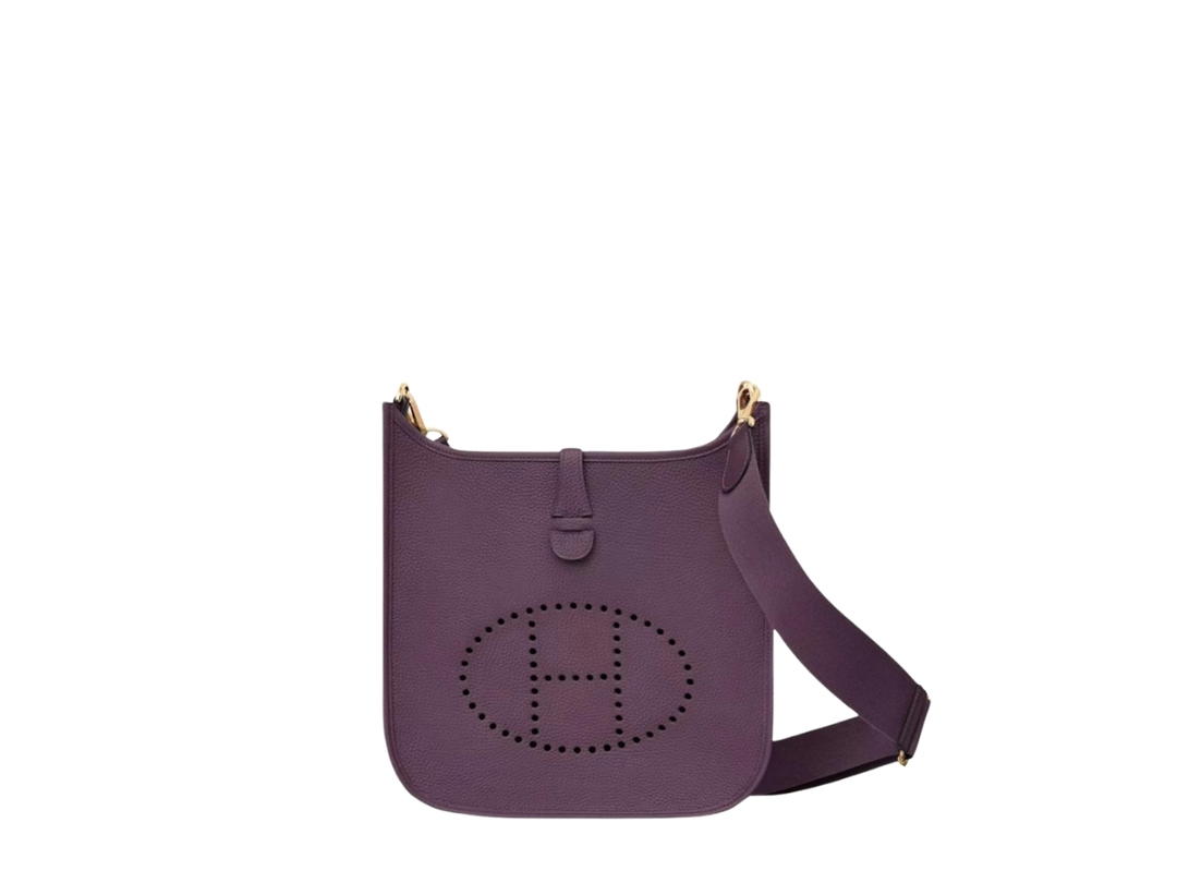 Hermes Hermes Evelyne III 29 Bag In Clemence Calfskin With Gold Hardware Cassis