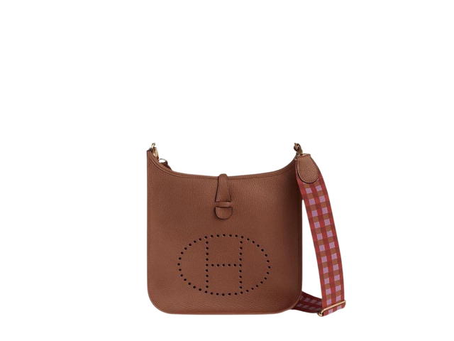 Hermes Hermes Evelyne III 29 Bag In Clemence Calfskin With Gold Hardware Cuivre-Capucine-Parme-Rouge Duchesse - view 1