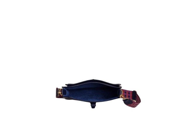Hermes Hermes Evelyne III 29 Bag In Clemence Calfskin With Gold Hardware Gold-Bleu Nuit-Bleu Saphir-Anemone - view 2