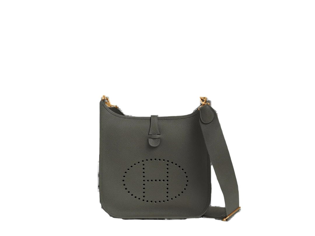 Hermes Hermes Evelyne III 29 Bag In Clemence Calfskin With Gold Hardware Gris Meyer
