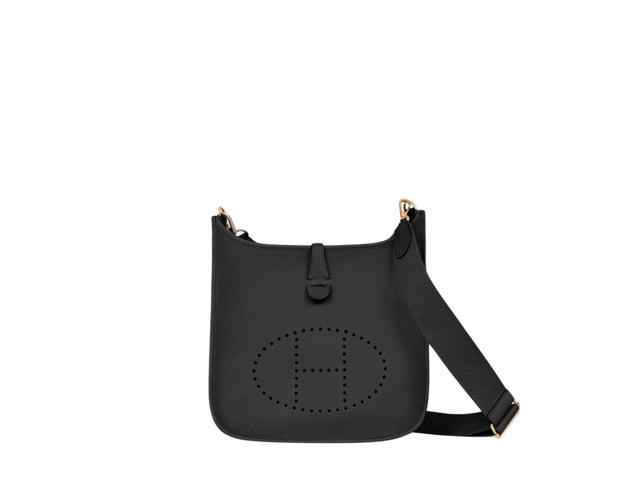 Hermes Hermes Evelyne III 29 Bag In Clemence Calfskin With Gold Hardware Noir - view 1