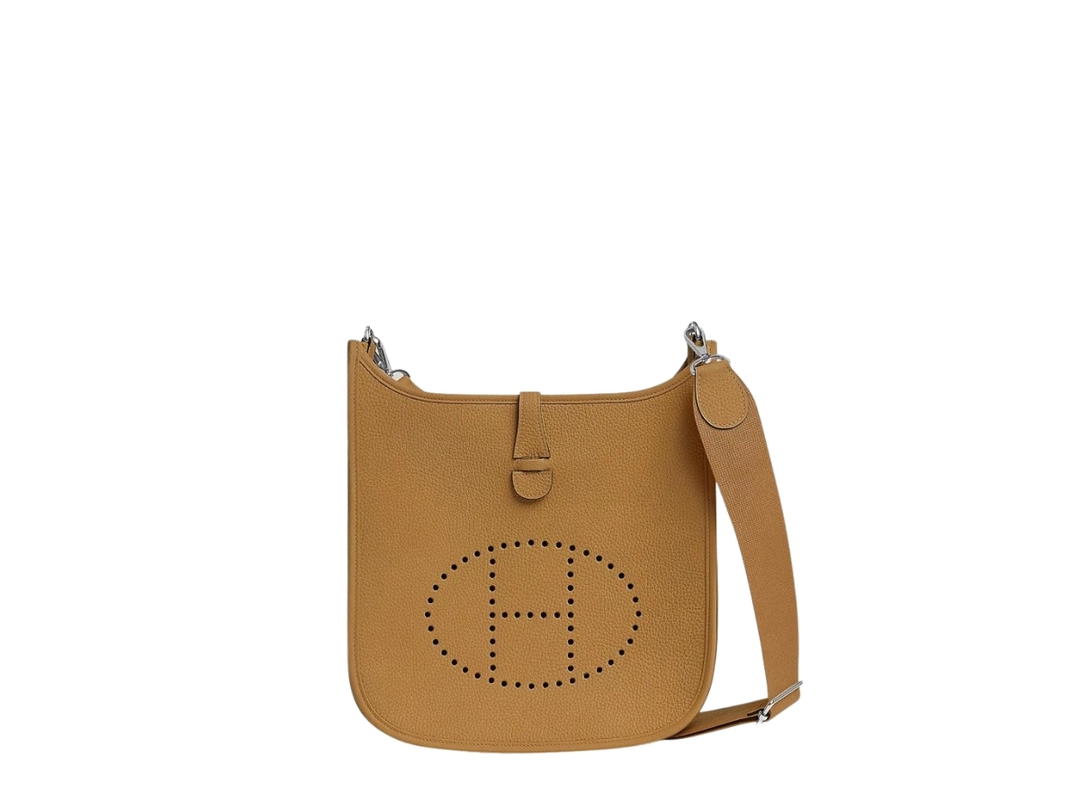 Hermes Hermes Evelyne III 29 Bag In Clemence Calfskin With Palladium Hardware Biscuit