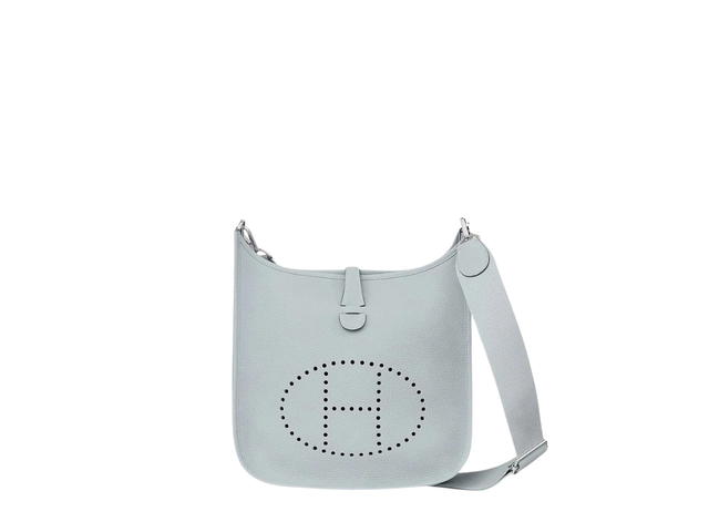 Hermes Hermes Evelyne III 29 Bag In Clemence Calfskin With Palladium Hardware Bleu Pale - view 1