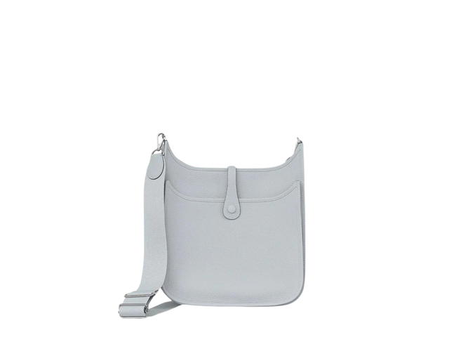 Hermes Hermes Evelyne III 29 Bag In Clemence Calfskin With Palladium Hardware Bleu Pale - view 2