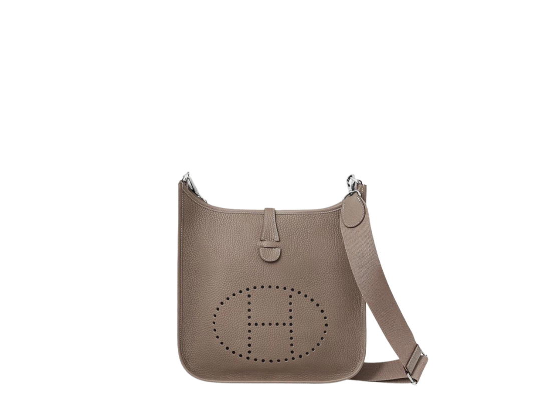 Hermes Hermes Evelyne III 29 Bag In Clemence Calfskin With Palladium Hardware Etoupé