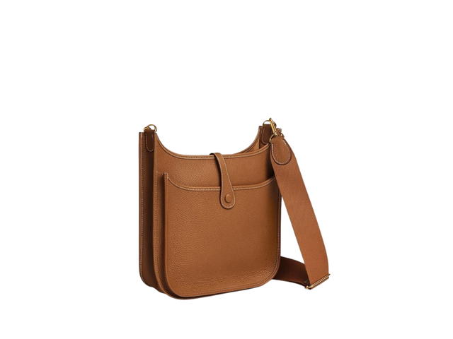 Hermes Hermes Evelyne III 29 Bag In Taurillon Clemence Leather With Gold-Plated Hardware Gold - view 3