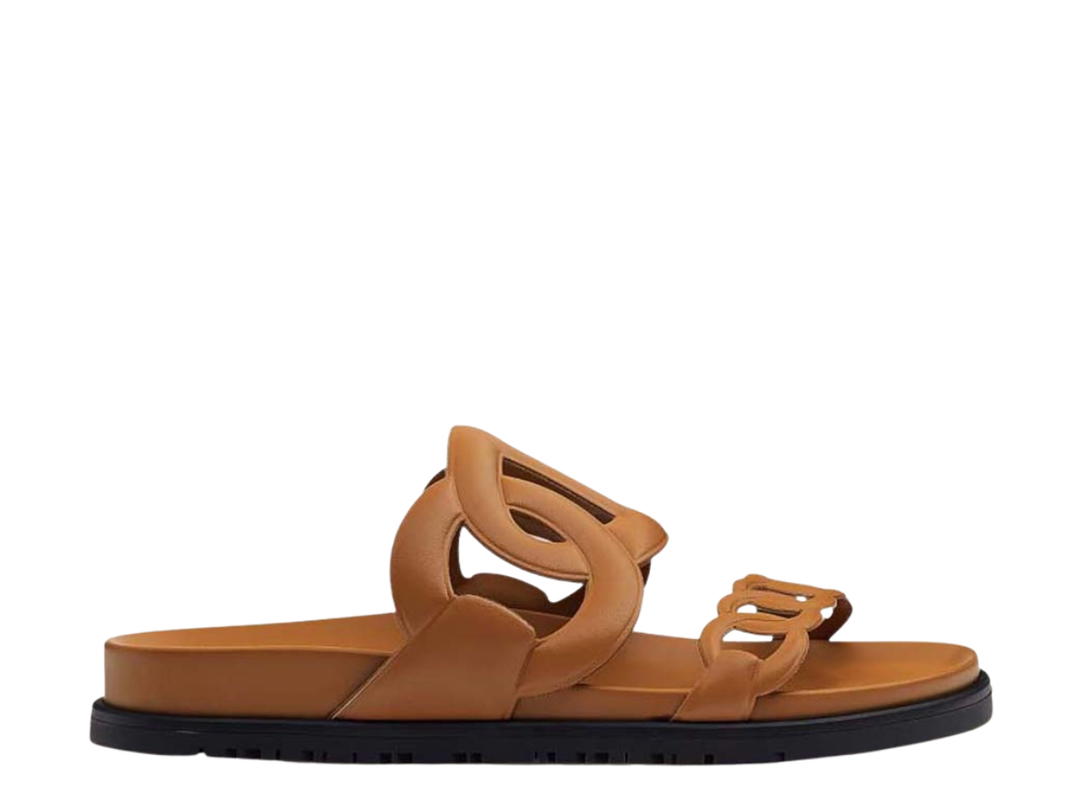 Hermes Hermes Extra Sandal In Nappa Leather Iconic Chaine d'Ancre Inspired Strap Naturel