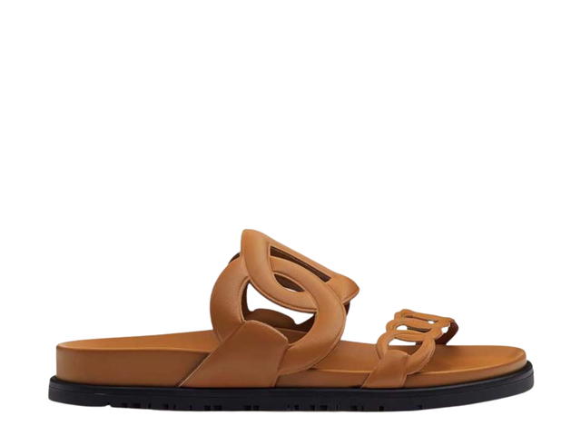 Hermes Hermes Extra Sandal In Nappa Leather Iconic Chaine d'Ancre Inspired Strap Naturel - view 1
