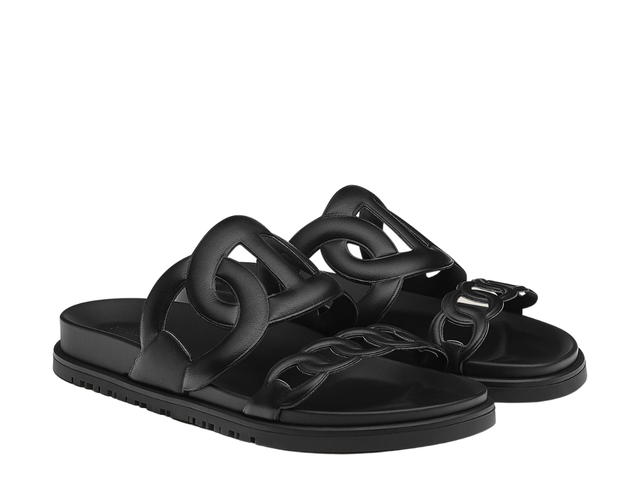 Hermes Hermes Extra Sandal In Nappa Leather Iconic Chaine d'Ancre Inspired Strap Noir - view 2