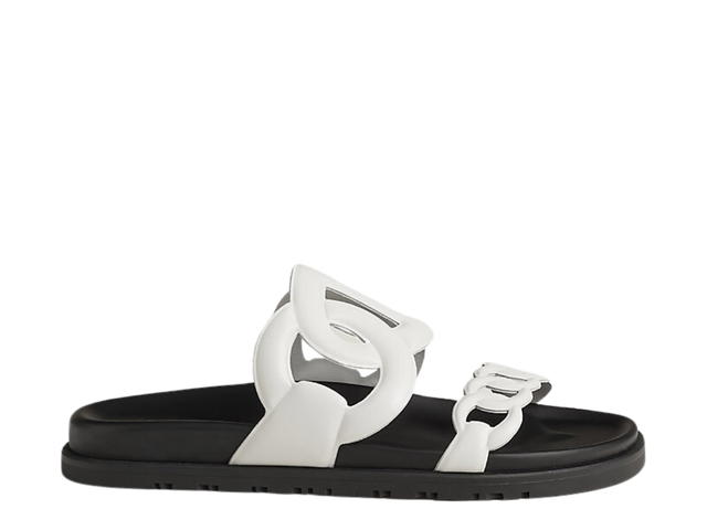 Hermes Hermes Extra Sandal In Nappa Leather With Anatomical Rubber Sole And Iconic Chaine D'Ancre Inspired Strap Blanc - view 1
