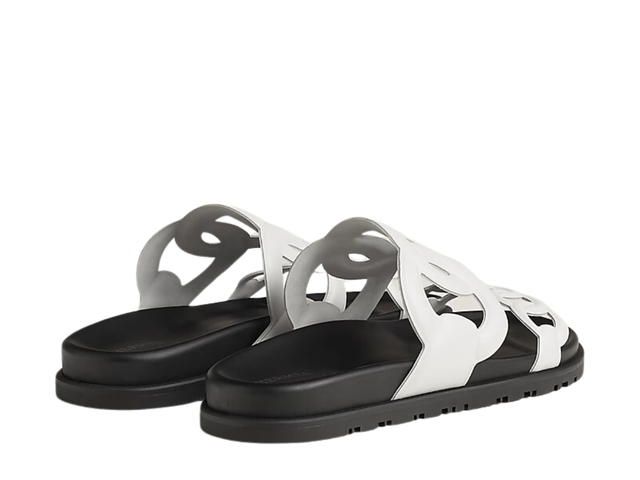 Hermes Hermes Extra Sandal In Nappa Leather With Anatomical Rubber Sole And Iconic Chaine D'Ancre Inspired Strap Blanc - view 3