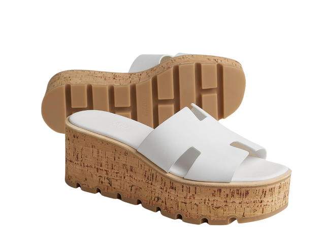 Hermes Hermes Eze 30 Sandal In Calfskin With H Cut-Out Blanc - view 2