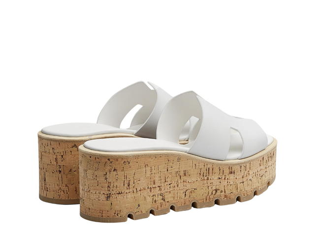 Hermes Hermes Eze 30 Sandal In Calfskin With H Cut-Out Blanc - view 3