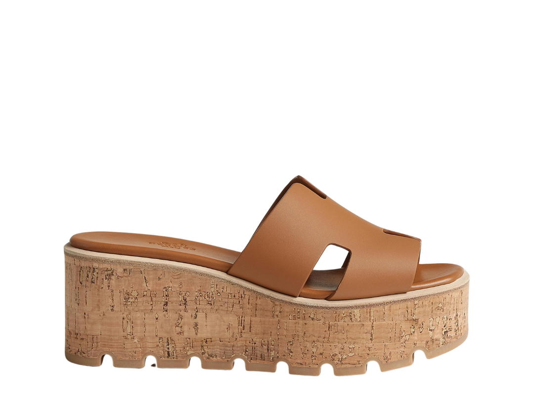 Hermes Hermes Eze 30 Sandal In Calfskin With H Cut-Out Naturel