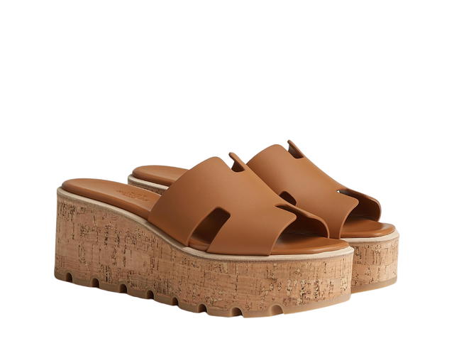 Hermes Hermes Eze 30 Sandal In Calfskin With H Cut-Out Naturel - view 2