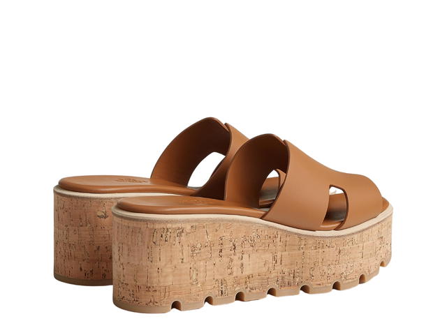 Hermes Hermes Eze 30 Sandal In Calfskin With H Cut-Out Naturel - view 3
