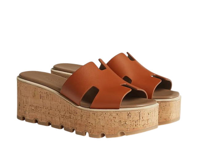 Hermes Hermes Eze 30 Sandal In Heritage Calfskin With H Cut-Out Natural - view 2
