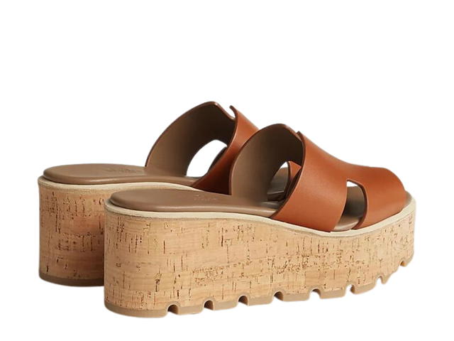 Hermes Hermes Eze 30 Sandal In Heritage Calfskin With H Cut-Out Natural - view 3