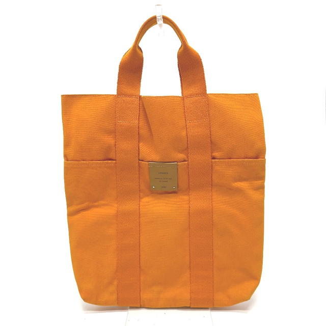 Hermes HERMES Fourre Tout cabas Hawaii French Festival Tote Bag Canvas Orange - view 2