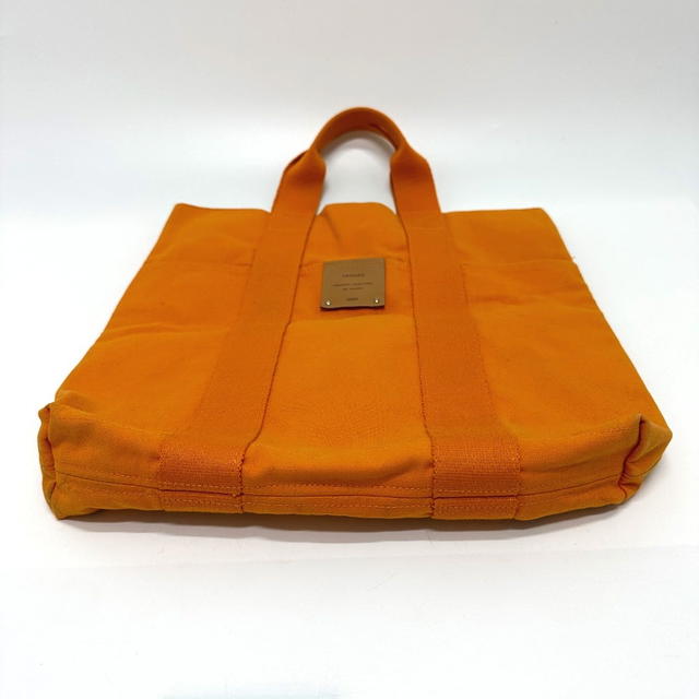 Hermes HERMES Fourre Tout cabas Hawaii French Festival Tote Bag Canvas Orange - view 4