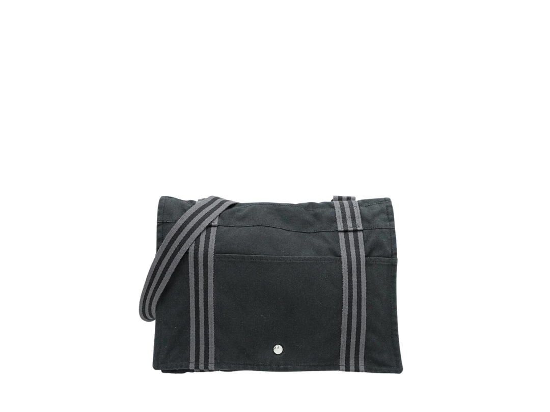 Hermes Hermes Fourre Tout Messenger Bag In Canvas Noir