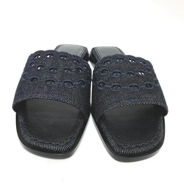 Hermes HERMES Frog Chaine d'Ancre Sandals Denim Navy Unused - view 3