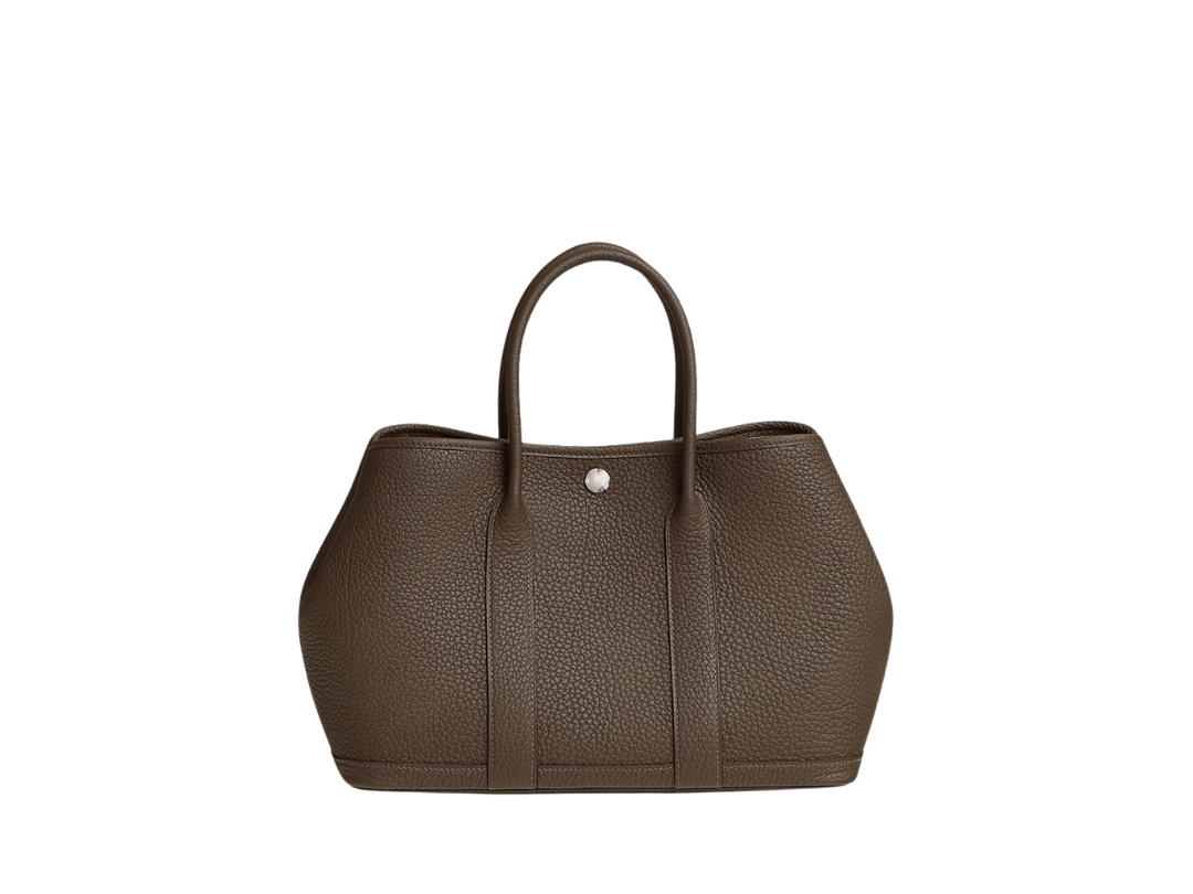 Hermes Hermes Garden Party 30 Bag In Negonda Calfskin With Palladium-Plated Hardware Eucalyptus