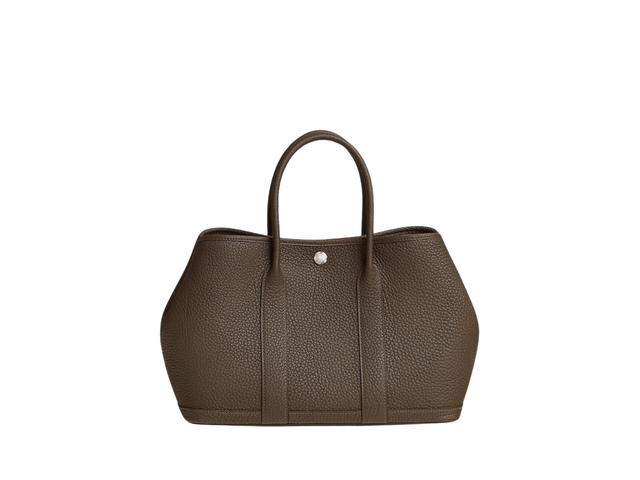 Hermes Hermes Garden Party 30 Bag In Negonda Calfskin With Palladium-Plated Hardware Eucalyptus - view 1