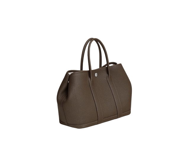 Hermes Hermes Garden Party 30 Bag In Negonda Calfskin With Palladium-Plated Hardware Eucalyptus - view 2