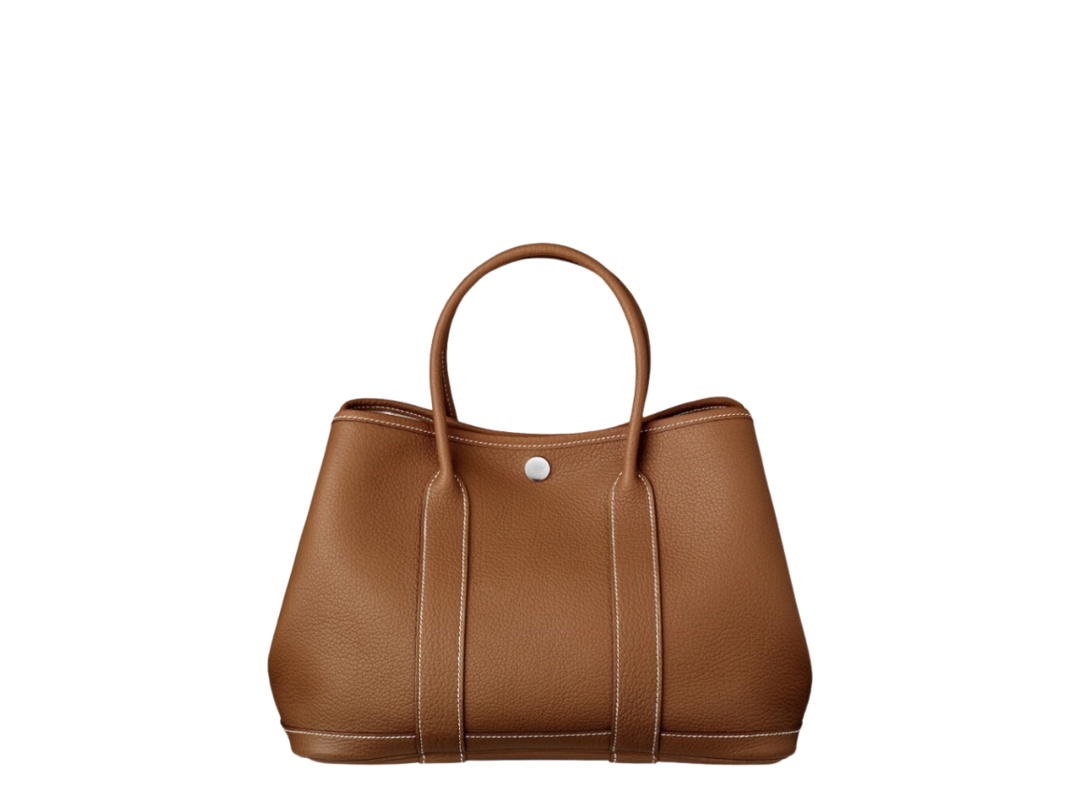 Hermes Hermes Garden Party 30 Bag In Negonda With Palladium-Plated Gold