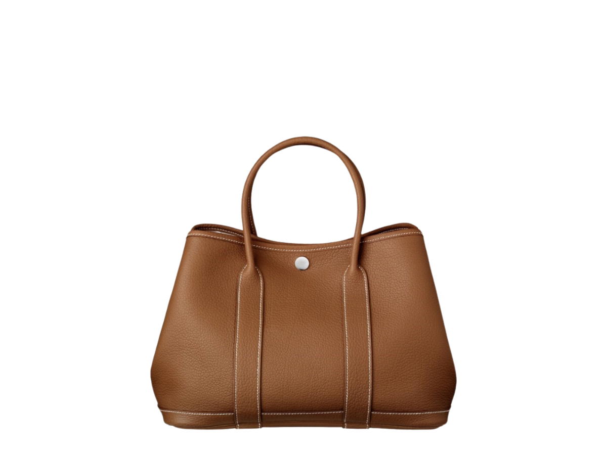 Hermes Hermes Garden Party 30 Bag In Negonda With Palladium-Plated Gold