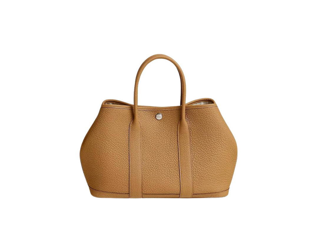 Hermes Hermes Garden Party 30 Bag In Negonda With Palladium-Plated Biscuit