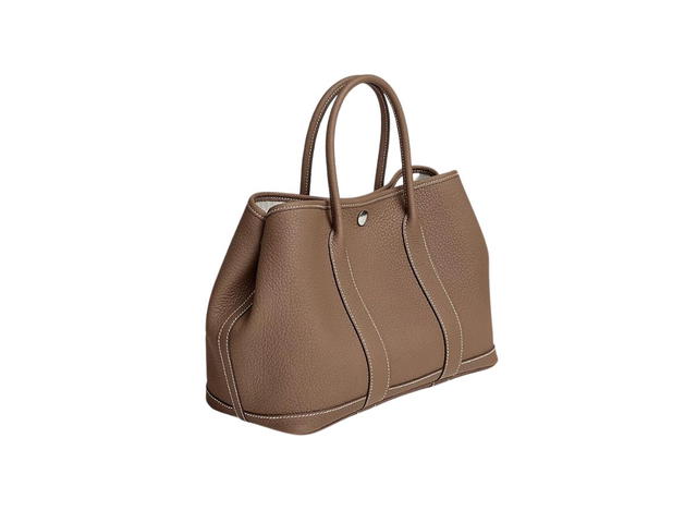 Hermes Hermes Garden Party 30 Bag In Negonda With Palladium-Plated Etoupe - view 2