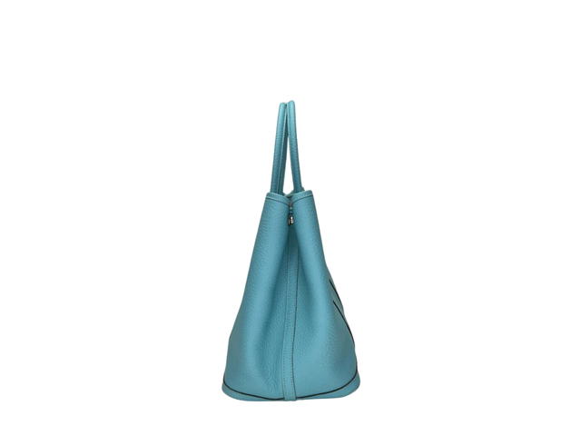 Hermes Hermes Garden Party 36 Bag In Clemence Taurillon With Palladium Turquoise - view 2