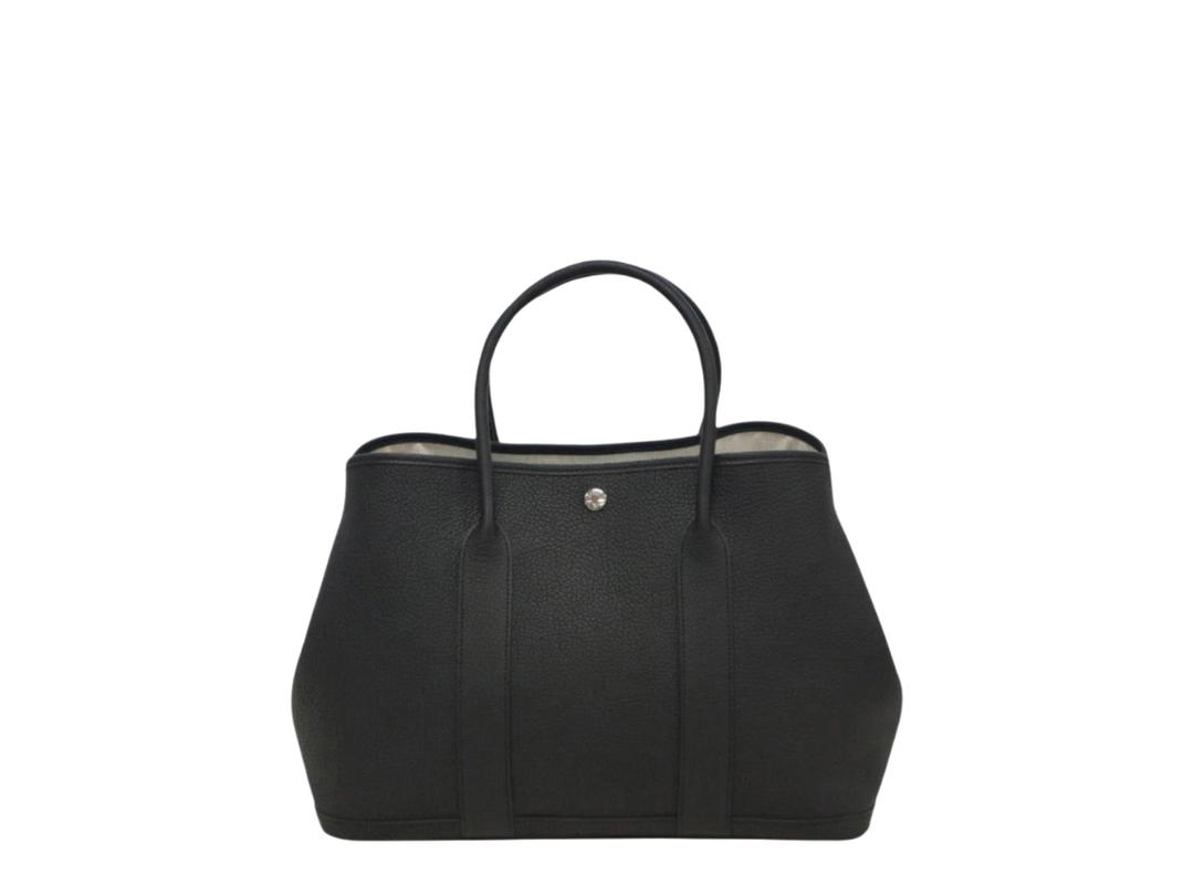 Hermes Hermes Garden Party 36 Bag In Negonda Canvas With Palladium Hardware Noir